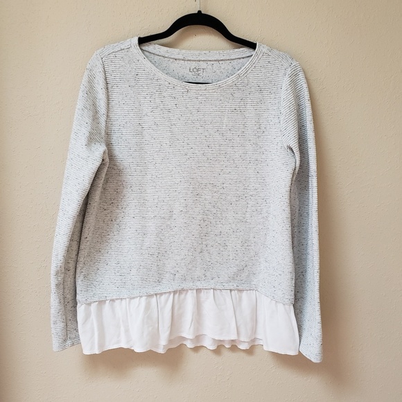 loft gray sweater